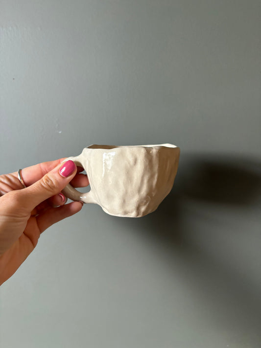 Plain flat white mug